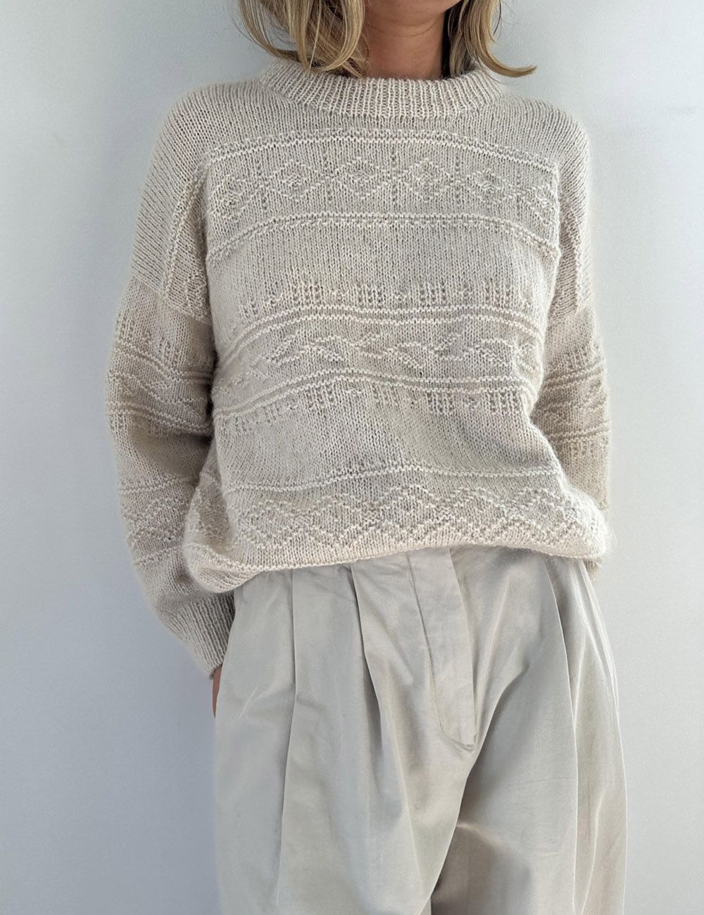 Le Knit Porcelain Damask Sweater