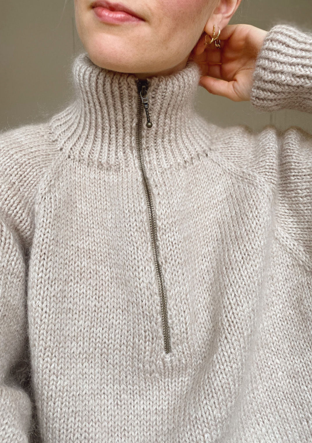 PetiteKnit Zipper Sweater