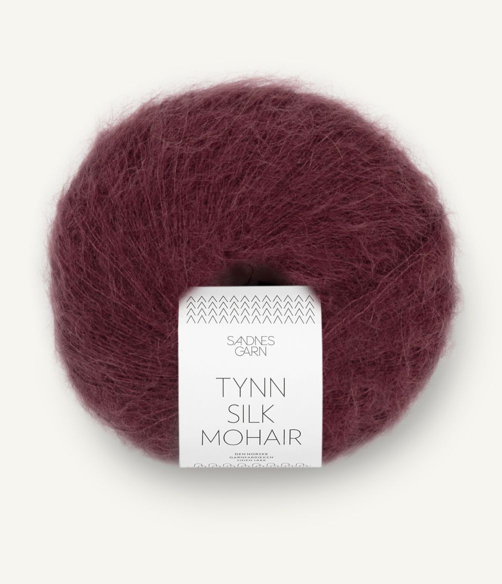 Tynn Silk Mohair  4372 Dyp Burgunder