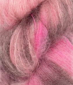 Tynn Silk Mohair Print Pink Berries 4700