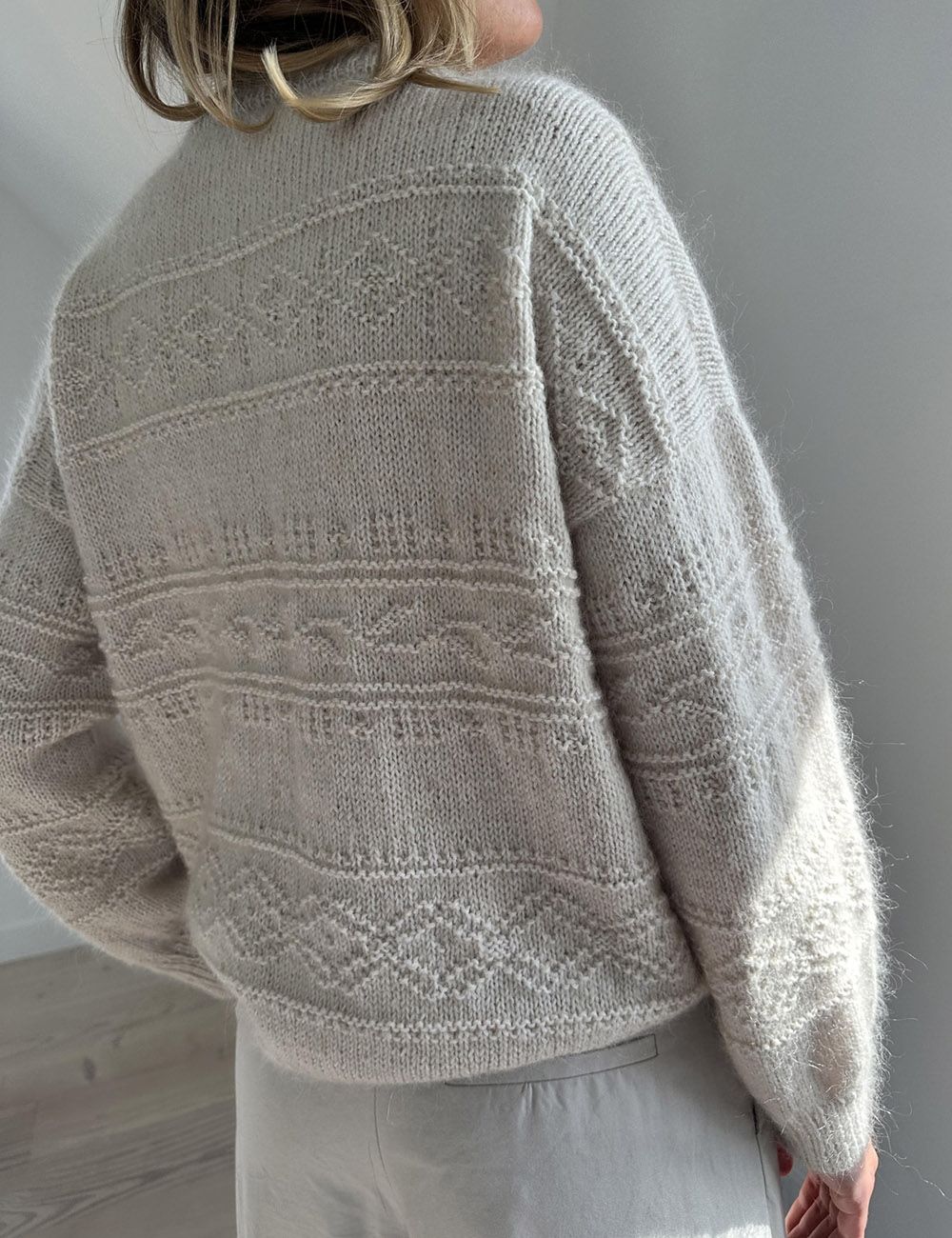 Le Knit Porcelain Damask Sweater