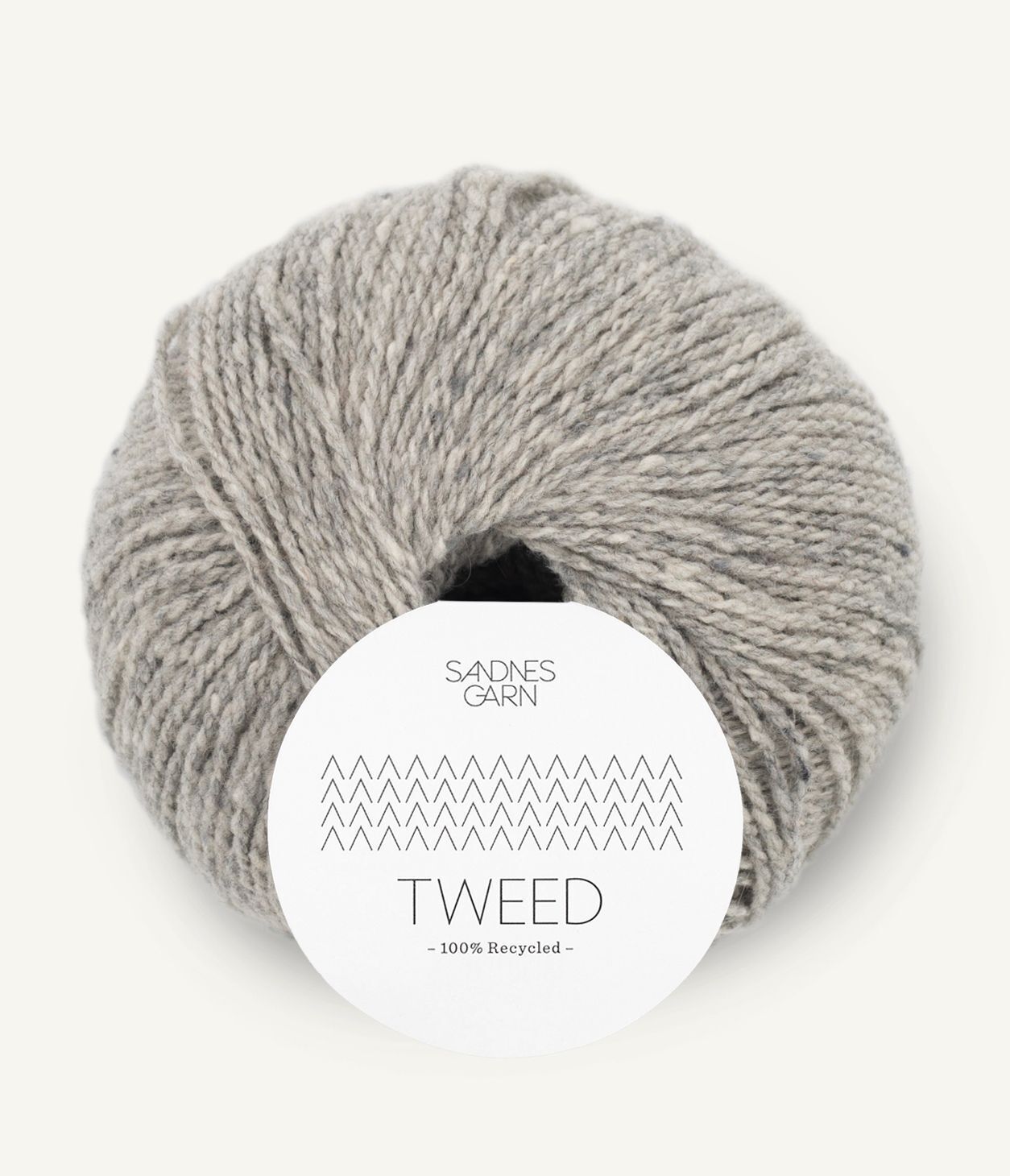 Recycled 80% Ull 20% Kashmir 1085 Lys Grå Tweed