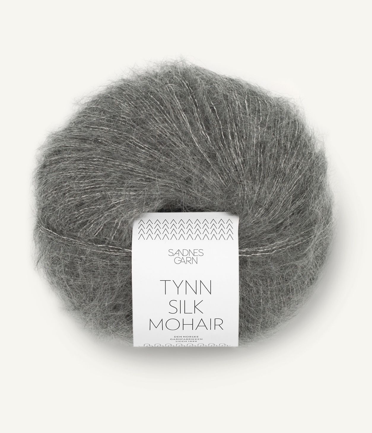 Tynn Silk Mohair  1053 Mørk Gråmelert