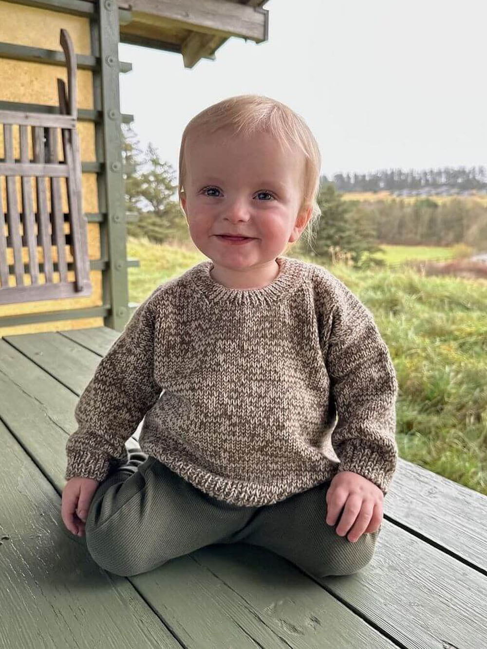 PetiteKnit Mønster Melange Sweater Baby