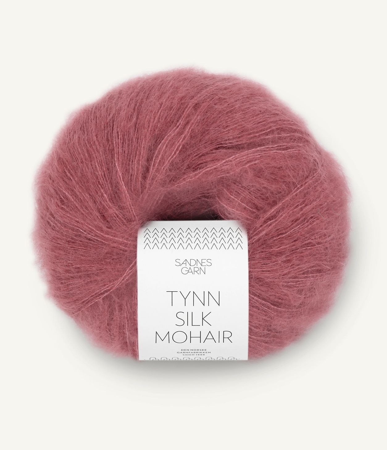 Tynn Silk Mohair  4244 Mørk Gammelrosa