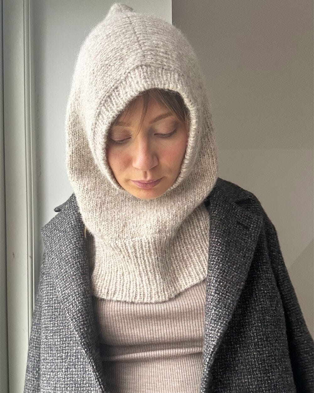 Le Knit Heather Hood